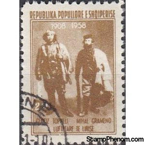 Albania 1958 Cerciz Topulli and Mihal Grameno, Freedom Fighters-Stamps-Albania-StampPhenom