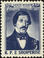 Albania 1958 Naum Veqilharxhi (1797-1848), Albanian lawyer and scholar-Stamps-Albania-StampPhenom