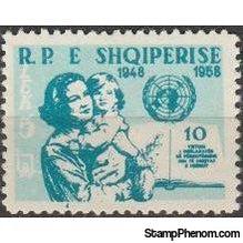 Albania 1959 UN Declaration of Human Rights 10th anniversary-Stamps-Albania-StampPhenom