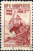 Albania 1960 ‭Albanian fighter and cannon-Stamps-Albania-StampPhenom