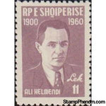 Albania 1960 Ali Kelmendi (1900-1939), Kosovar Albanian communist leader-Stamps-Albania-StampPhenom