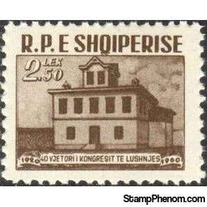 Albania 1960 Congress building-Stamps-Albania-StampPhenom