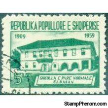 Albania 1960 The 50th Anniversary of the First Albanian Public School in Elbasan-Stamps-Albania-StampPhenom