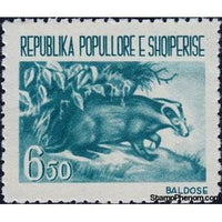 Albania 1961 European Badger (Meles meles)-Stamps-Albania-StampPhenom