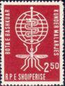 Albania 1962 ‭Malaria eradication emblem, stylized Mosquito-Stamps-Albania-StampPhenom