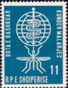 Albania 1962 ‭Malaria eradication emblem, stylized Mosquito-Stamps-Albania-StampPhenom