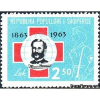 Albania 1963 Henri Dunant (1828-1910), Founder of the Red Cross-Stamps-Albania-StampPhenom