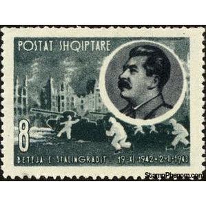 ‭Albania 1963 Stalin and Battle of Stalingrad-Stamps-Albania-StampPhenom