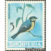 Albania 1964 Great Tit (Parus major)-Stamps-Albania-StampPhenom