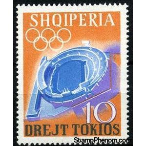 Albania 1964 Olympic Stadium, Tokyo-Stamps-Albania-StampPhenom