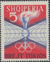 Albania 1964 Summer Olympic Games - Tokyo '64-Stamps-Albania-StampPhenom