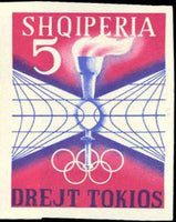 Albania 1964 Summer Olympic Games - Tokyo '64-Stamps-Albania-StampPhenom