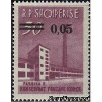 Albania 1965 ‭Fruit canning plant surcharged new value and 2 bars-Stamps-Albania-StampPhenom