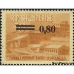 Albania 1965 Tannery surcharged new value and 2 bars, 0.80-Stamps-Albania-StampPhenom