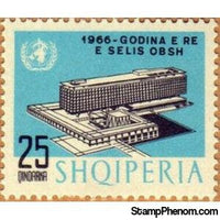 Albania 1966 ‭WHO ‭headquarters, Geneva, and emblem-Stamps-Albania-StampPhenom