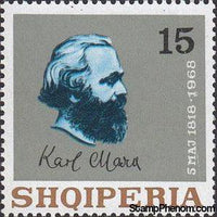 Albania 1968 150th anniversary of Karl Marx's birth-Stamps-Albania-StampPhenom