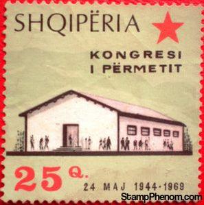 Albania 1969 First Congress Meeting Place-Stamps-Albania-StampPhenom