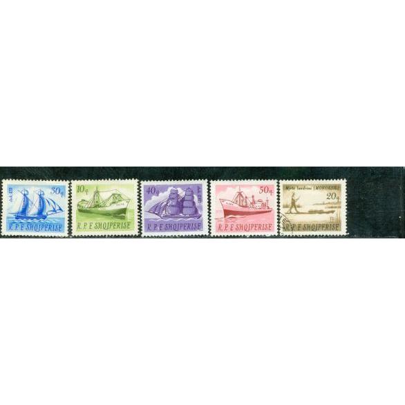 Albania Ships , 5 stamps - Albania Ships , 5 stamps
