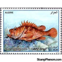 Algeria 2016 Red Scorpionfish (Scorpaena scrofa)-Stamps-Algeria-Mint-StampPhenom