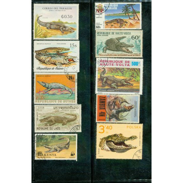 All Different Crocodiles , 10 stamps