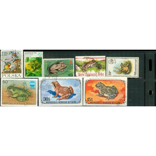 All Different Frogs Lot 2 , 8 stamps