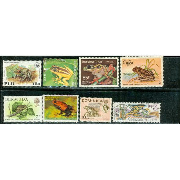 All Different Frogs Lot 3 , 8 stamps
