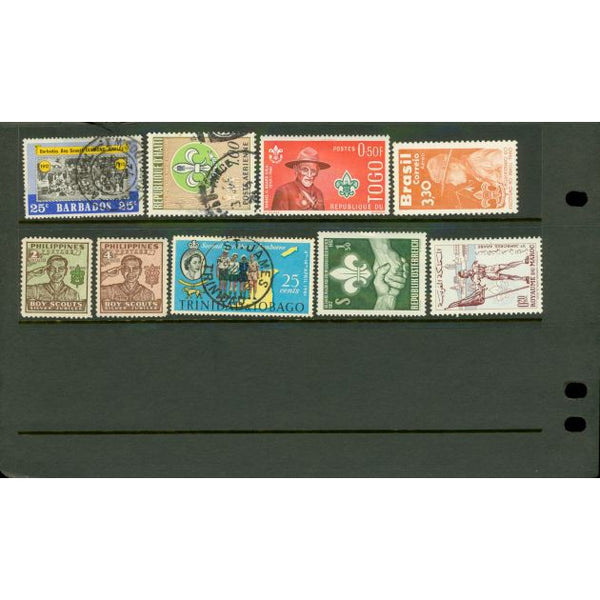 All Different Scouting Lot 2 , 9 stamps