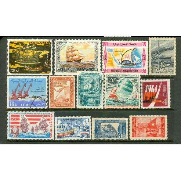 All Different Ships , 13 stamps