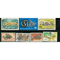 All Different Snakes , 7 stamps