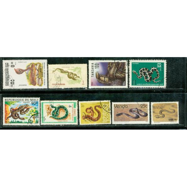 All Different Snakes , 9 stamps