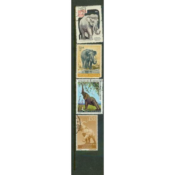 All Different Elephants , 4 stamps Lot 3 - All Different Elephants , 4 stamps Lot 3