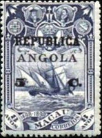 Angola 1913 Definitives - Vasco da Gama - Surcharges-Stamps-Angola-StampPhenom