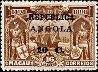 Angola 1913 Definitives - Vasco da Gama - Surcharges-Stamps-Angola-StampPhenom