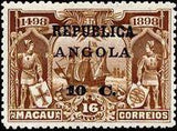 Angola 1913 Definitives - Vasco da Gama - Surcharges-Stamps-Angola-StampPhenom