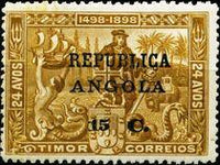 Angola 1913 Definitives - Vasco da Gama - Surcharges-Stamps-Angola-StampPhenom