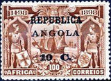 Angola 1913 Definitives - Vasco da Gama - Surcharges-Stamps-Angola-StampPhenom