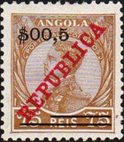 Angola 1919-1921 Definitives - Overprinted with New Currency-Stamps-Angola-StampPhenom