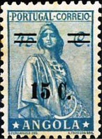 Angola 1941-1945 Definitives - Ceres - New Type - Surcharged-Stamps-Angola-StampPhenom