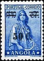 Angola 1941-1945 Definitives - Ceres - New Type - Surcharged-Stamps-Angola-StampPhenom