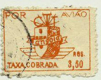 Angola 1947 Airmail - Coat of Arms of the Colony-Stamps-Angola-StampPhenom