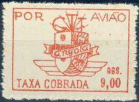Angola 1947 Airmail - Coat of Arms of the Colony-Stamps-Angola-StampPhenom