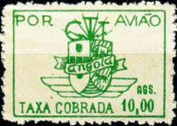 Angola 1947 Airmail - Coat of Arms of the Colony-Stamps-Angola-StampPhenom