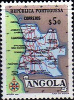 Angola 1955 Map of Angola-Stamps-Angola-StampPhenom