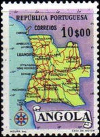 Angola 1955 Map of Angola-Stamps-Angola-StampPhenom