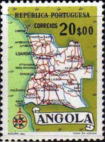 Angola 1955 Map of Angola-Stamps-Angola-StampPhenom