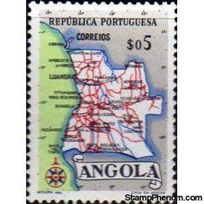 Angola 1955 Map of Angola-Stamps-Angola-StampPhenom