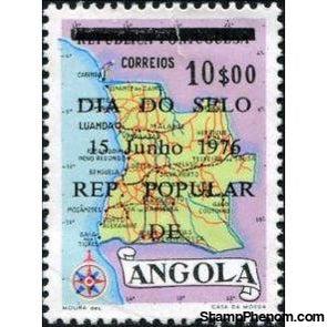 Angola 1976 Stamp day - Overprinted-Stamps-Angola-StampPhenom