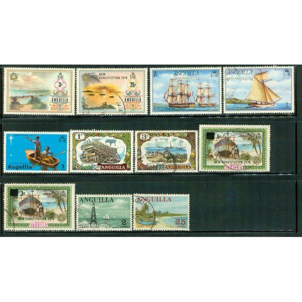 Anguilla Lot , 11 stamps-🎁 Special Offer Included! Save 10% at Checkout-StampPhenom