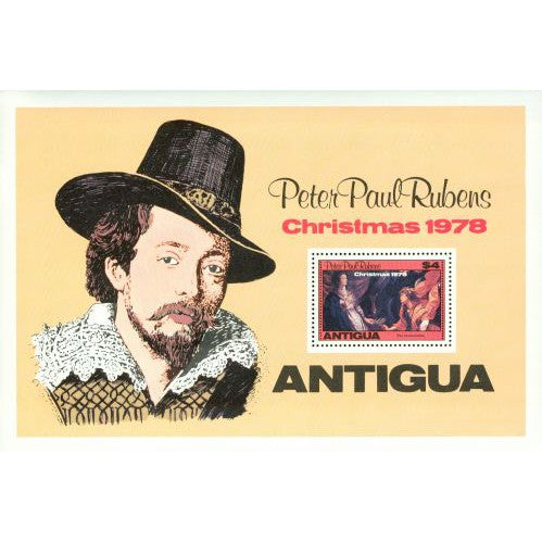 Antigua Christmas Lot 3 , 1 souvenir sheet