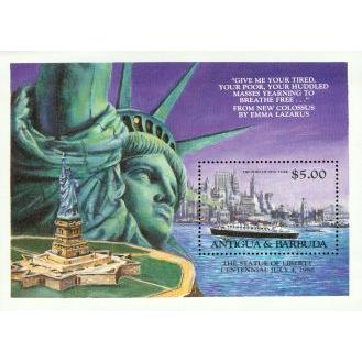 Antigua & Barbuda Liberty , 1 souvenir sheet - Antigua & Barbuda Liberty , 1 souvenir sheet